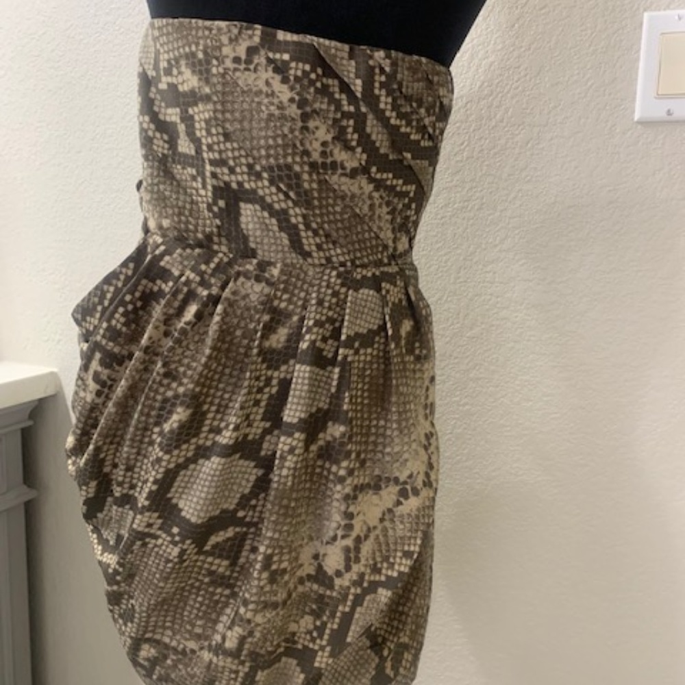 Michael Kors Snake Print Dress Python Strapless 6 - image 5